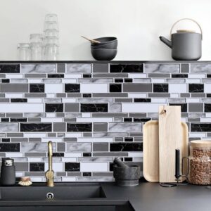 Livebor Peel and Stick Backsplash Wallpaper Kitchen Backsplash Wallpaper 11.8inch x 78.7inch Kitchen Wallpaper Peel and Stick Waterproof Countertop Contact Paper Backsplash Wallpaper for Kitchen