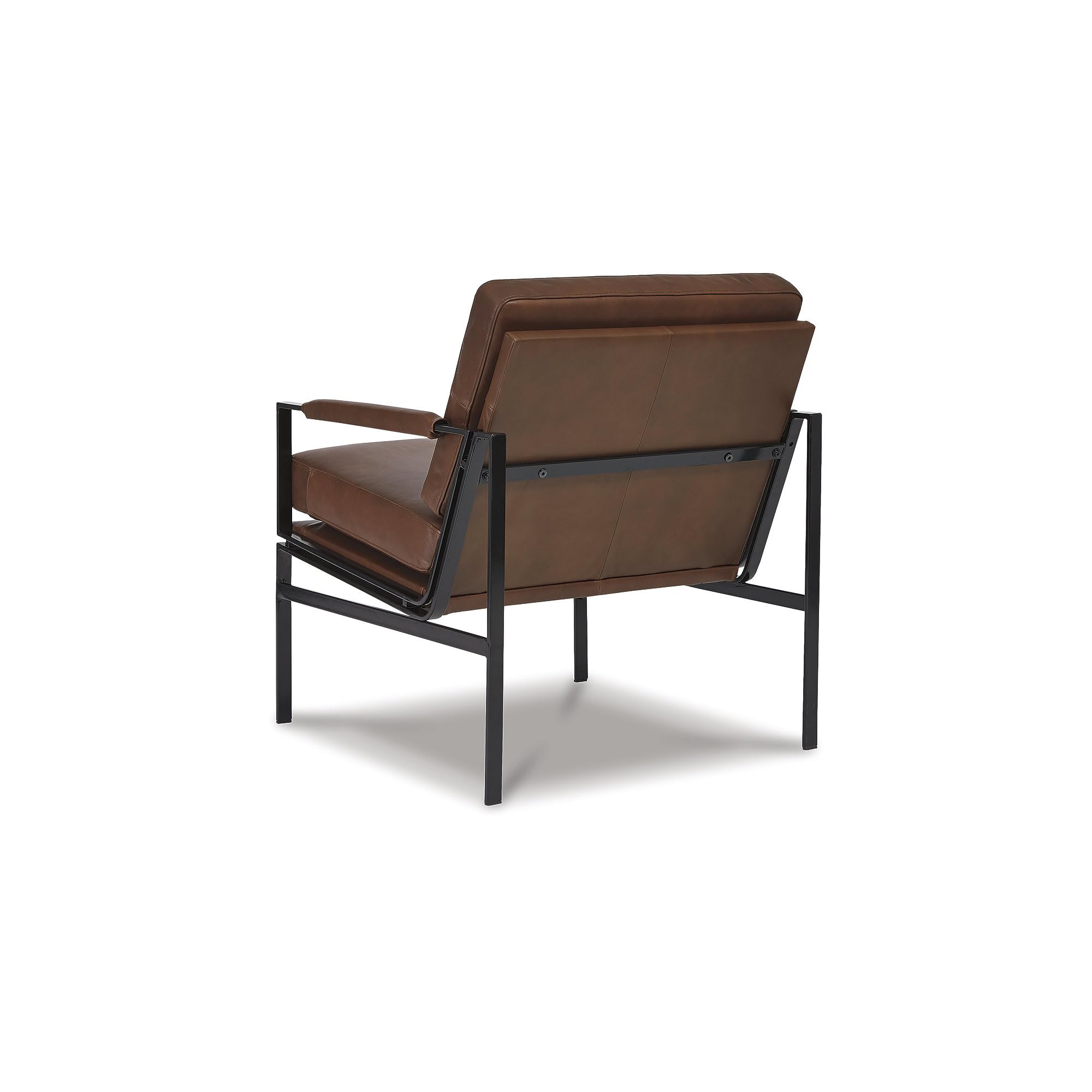 Signature Design by Ashley Puckman Mid-Century Modern Leather Accent Chair, Brown