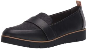 dr. scholl's shoes women's webster loafer, black, 10 wide us