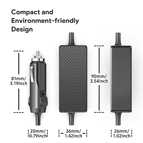 KFD 100W 15V 6.33A Car Charger 12V-24V DC Adapter for Microsoft Surface Book 3 2 1 Surface Go 1 2 3 Surface Laptop 5 4 3 2 1 Go Surface Pro 10 Pro X Pro 9 Pro 8 Pro 7 Pro 6 1798 1932 Power Supply Cord