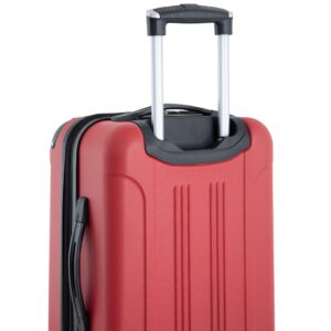 Travelers Club Chicago Hardside Expandable Spinner Luggages, Red, 5 Piece Set