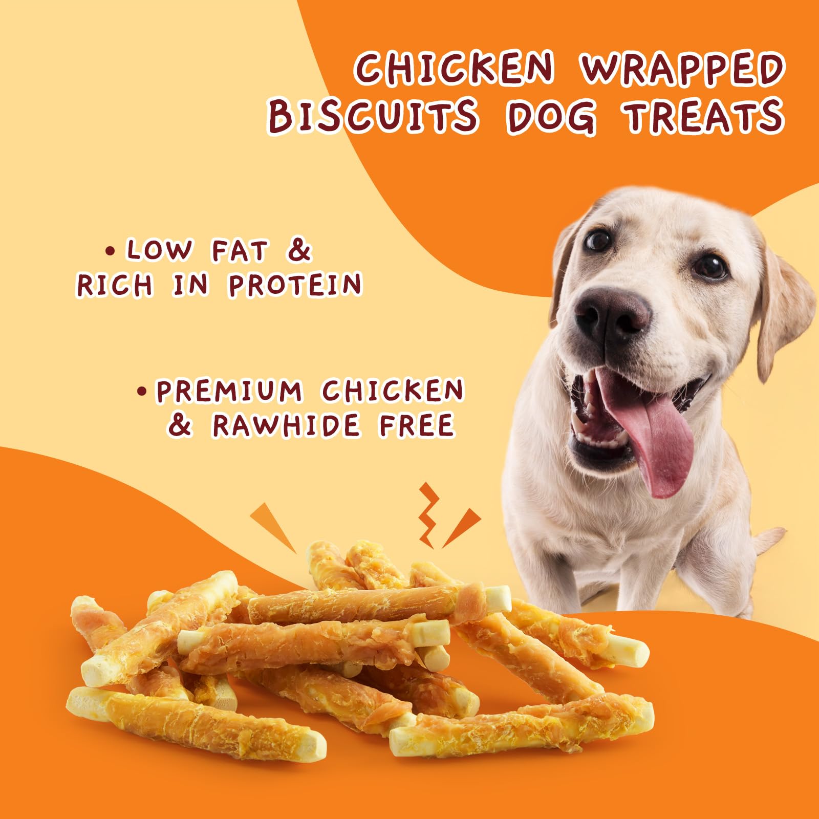 Jungle Calling Chicken Biscuits Dog Treats, Rawhide Free Soft Chewy Treats for Training Rewards,10.6oz