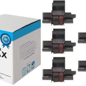 SuppliesMAX Compatible Replacement for Porelon 11203 Black/Red Ink Rollers (5/PK) - Replacement to Seiko IR-40T