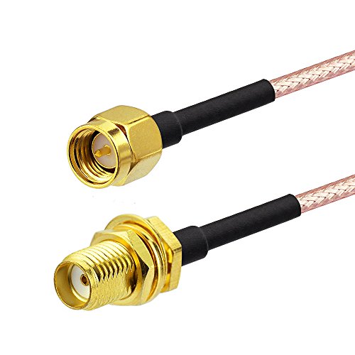 Bingfu SMA Female Bulkhead Mount to SMA Male RG316 Antenna Extension Cable 1m 3 feet 2-Pack Compatible with 4G LTE Router Gateway Cellular SDR USB Dongle Receiver