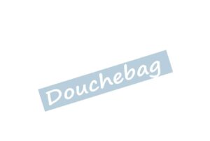 xpin graphics douchebag funny windshield banner decal/sticker 23"