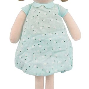 Linzy Toys, Soft Plush Mint Blue Emily Rag Doll, 15"