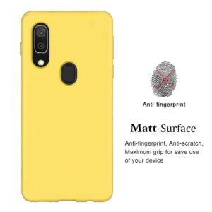 Leton-US Samsung Galaxy A40 Phone Case,Soft Slim Silicone Case Gel Rubber Bumper Case Anti-Scratch Shockproof with Microfiber Lining Protective Shell Cover for Samsung Galaxy A40 Yellow