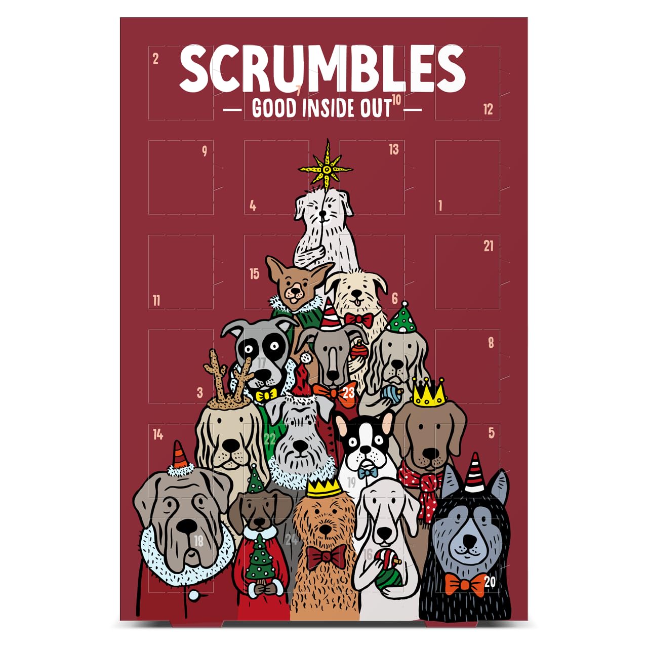 Scrumbles Christmas Dog Advent Calendar 75g