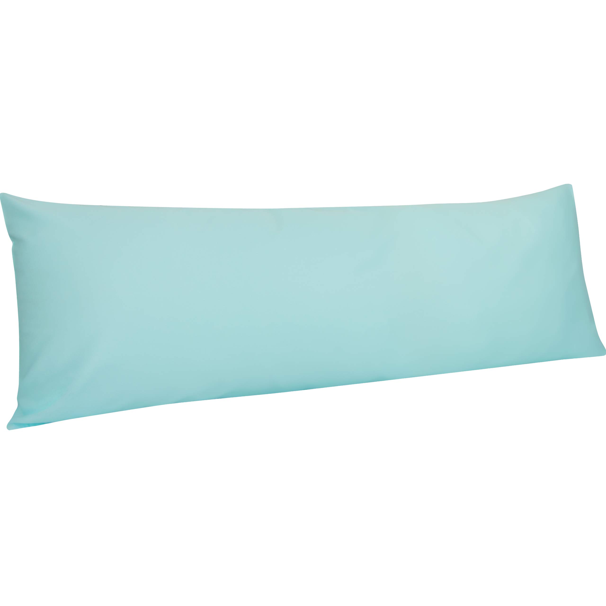 NTBAY Egyptian Cotton Body Pillowcase - 500 Thread Count Cotton Body Pillow Cover - Soft and Breathable Envelope Closure Body Pillowcase for Adults, 20x54 Inches, Aqua