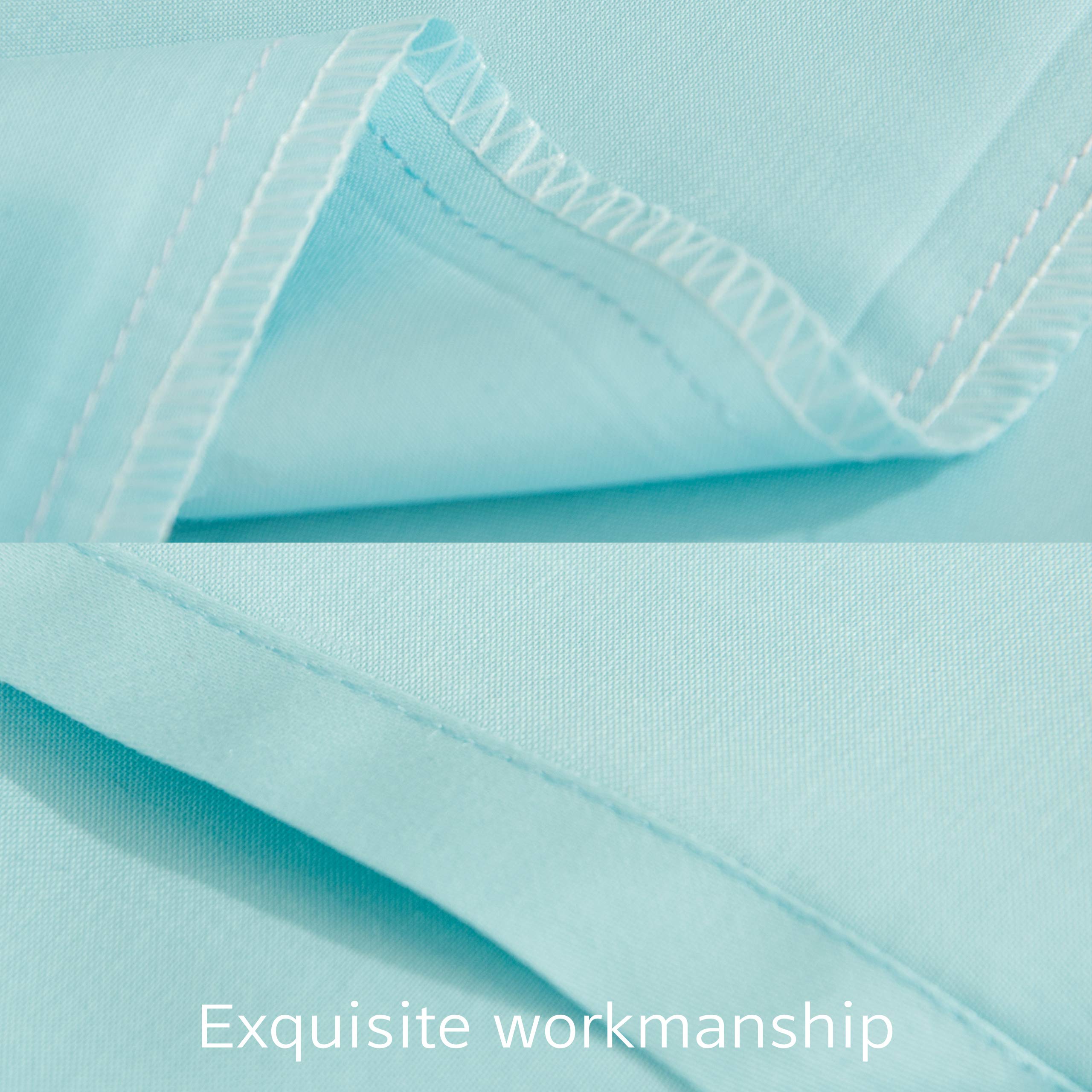 NTBAY Egyptian Cotton Body Pillowcase - 500 Thread Count Cotton Body Pillow Cover - Soft and Breathable Envelope Closure Body Pillowcase for Adults, 20x54 Inches, Aqua