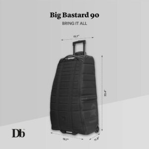 Db Journey The Hugger Roller Bag | Black Out | 90L | Lightweight & Super Sturdy, Hook-Up System Compatible