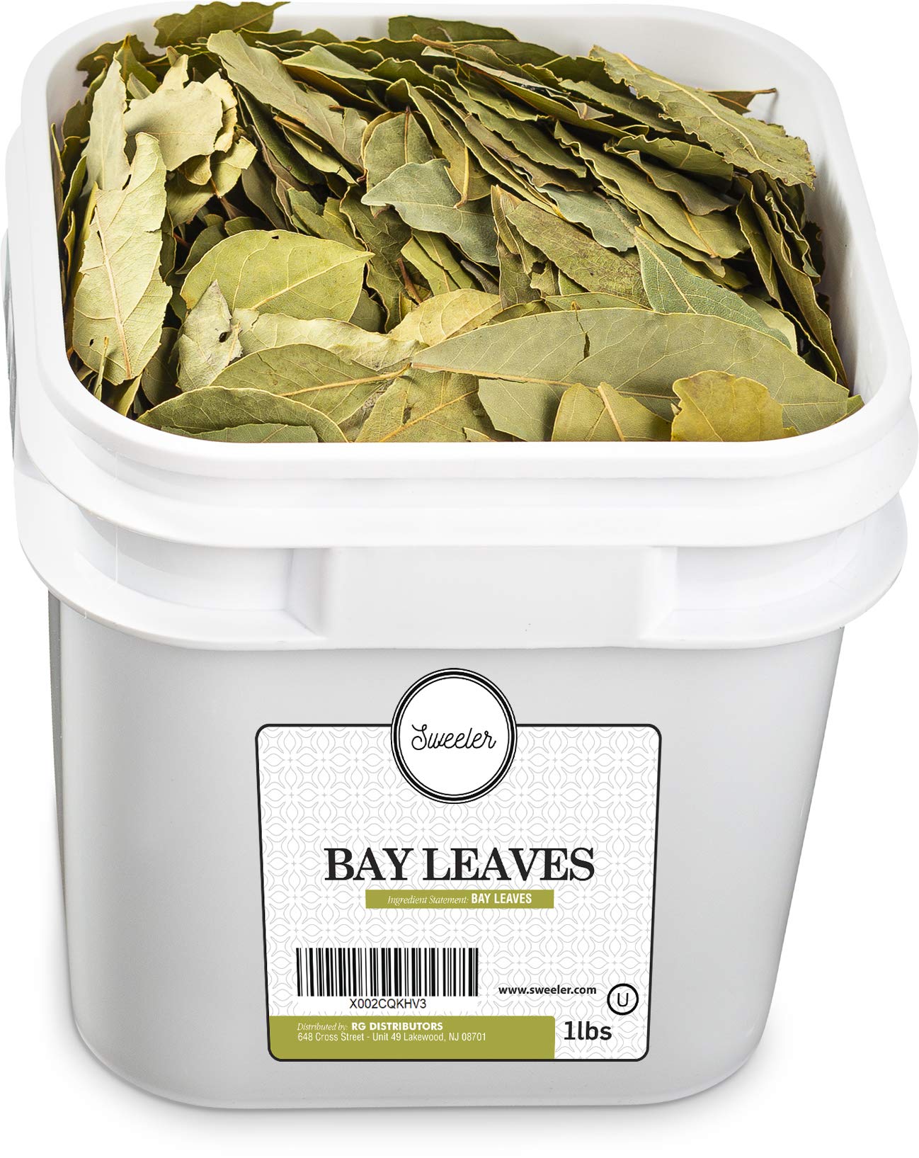 Sweeler, Bulk Bay Leaves, Value Large Bucket Size for Food Service & Home Use, 8 Ounces (1 Pack)