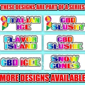 Cbd Italian Ice Banner 13 oz | Non-Fabric | Heavy-Duty Vinyl Single-Sided with Metal Grommets