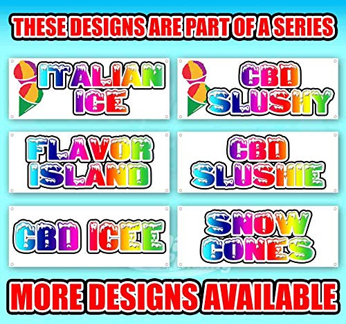 Cbd Italian Ice Banner 13 oz | Non-Fabric | Heavy-Duty Vinyl Single-Sided with Metal Grommets