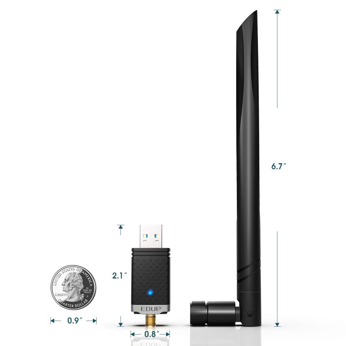 Wireless USB WiFi Adapter for PC, AC1300Mbps USB 3.0 Wireless WiFi Dongle 2.4G/5G Dual Band Network Adapter Wireless Adapter for Windows 11/10/ 8/7/ XP Mac 10.7 to 10.15 Laptop Desktop Gaming