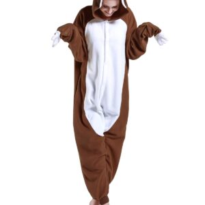 DOITNOW Sloth Pajamas Unisex Adult Jumpsuit Animal Cosplay Costumes (XL, Brown)