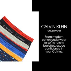 Calvin Klein Boys' Little Modern Cotton Assorted Briefs Underwear, 3 Pack, Black/Black/Black, X-Small