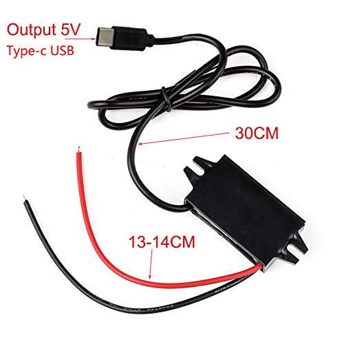 SSLHONG DC 12V/24V Input to DC 5V Output 3A 15W USB C Step Down Converter Buck Module