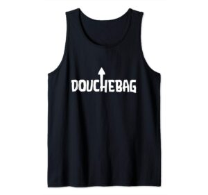 douchebag gift | self deprecating arrow douche bag tank top