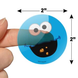 Sesame Street Cookie Monster Face Planner Calendar Scrapbooking Crafting Stickers