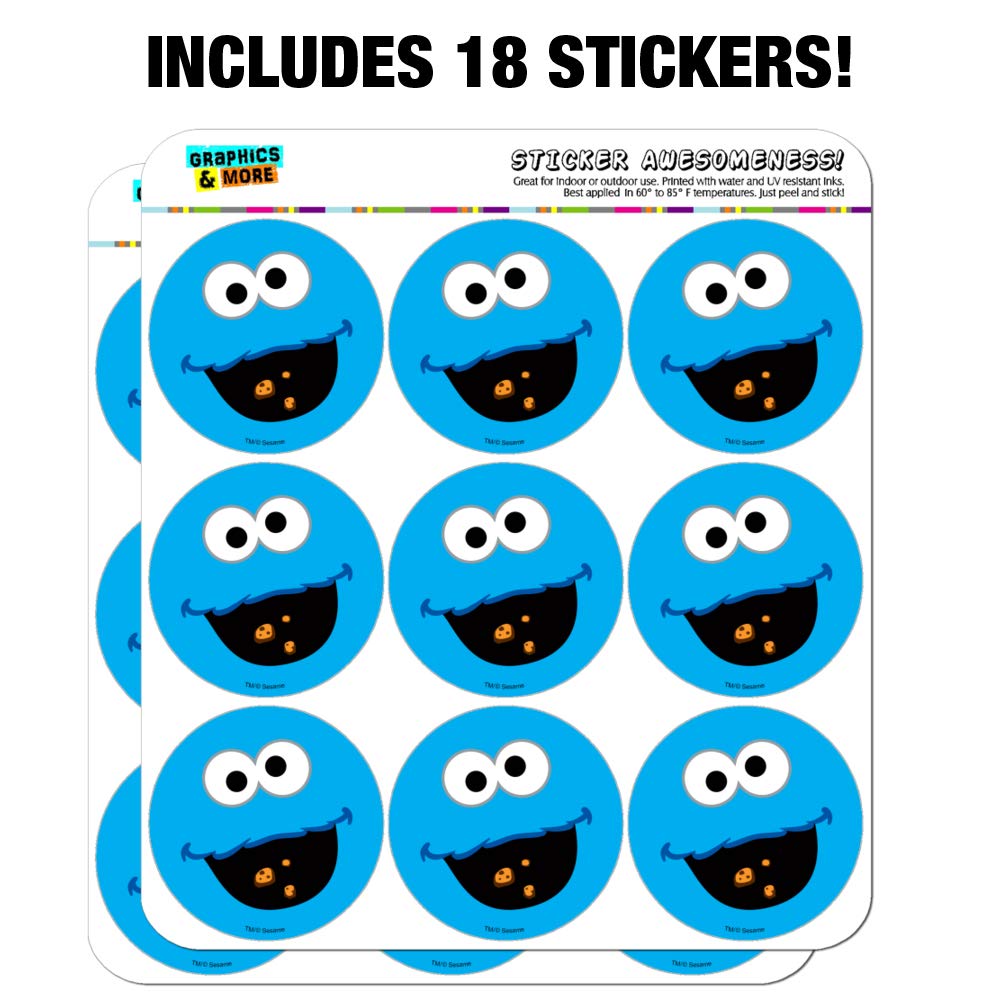 Sesame Street Cookie Monster Face Planner Calendar Scrapbooking Crafting Stickers