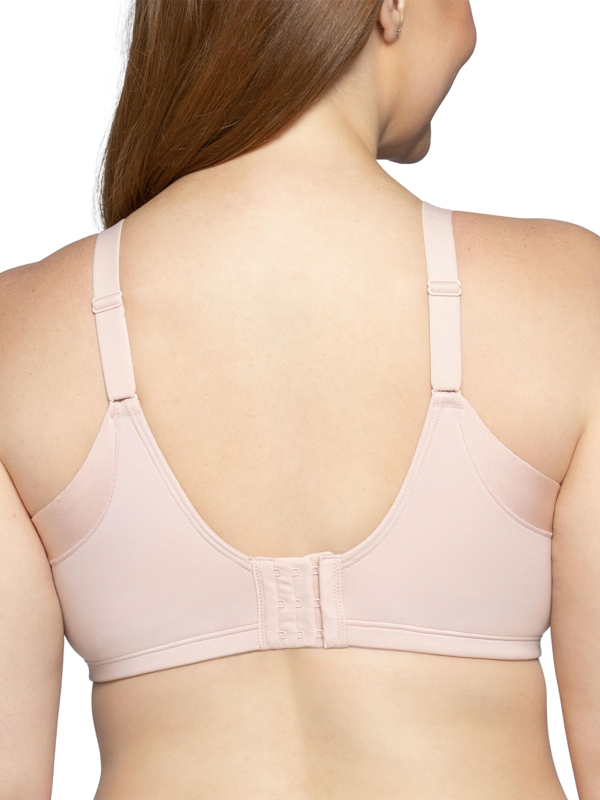 Vanity Fair Women's Full Figure Wireless Bra, Extended Side & Back Smoothing, Lightly Lined Cups up to DDD, Quartz, 44C