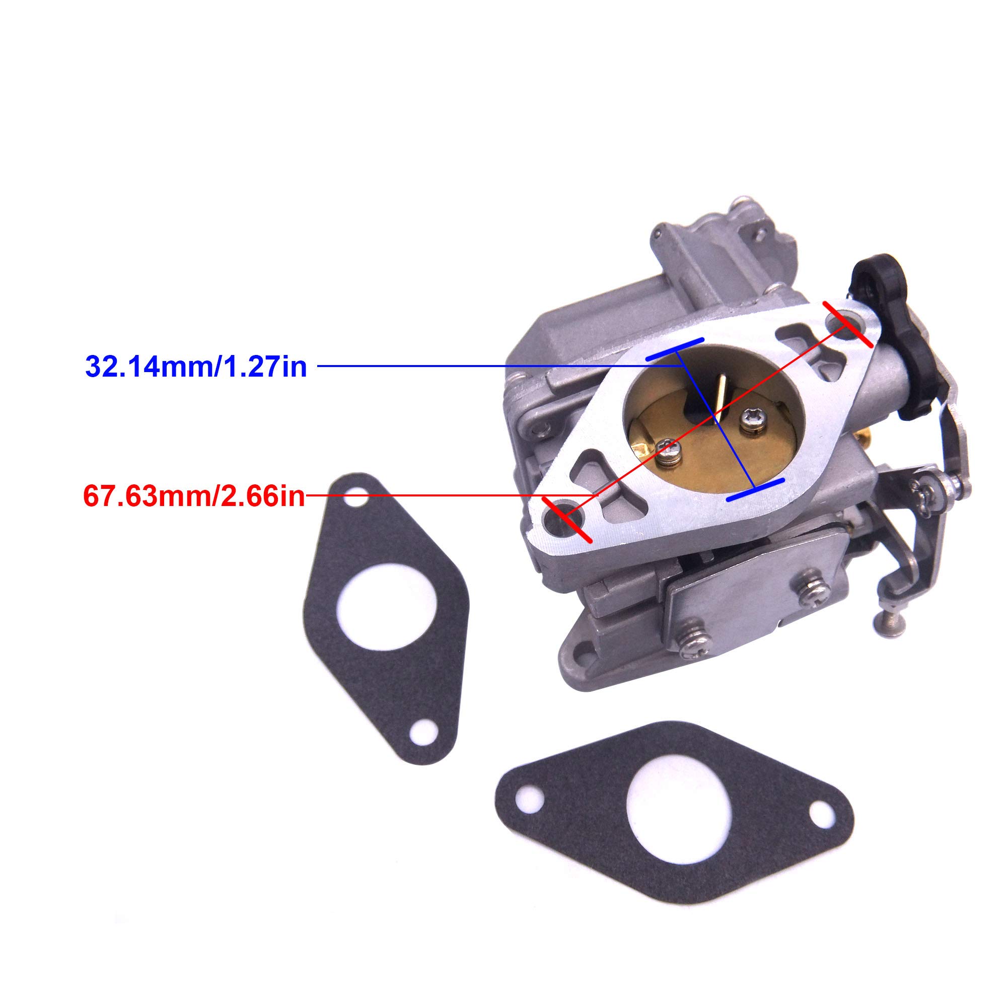 Boat Engine 3303-895110T01 3303-895110T11 3303-8M0104462 1300-8M0167272 Carburetor Assy and 27-835383001 Gaskets for Mercury Marine Mercruiser Quicksilver 8HP 9.9HP 4-Stroke Outboard Motor