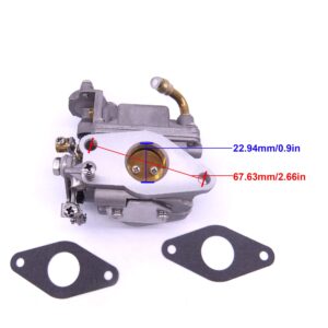 Boat Engine 3303-895110T01 3303-895110T11 3303-8M0104462 1300-8M0167272 Carburetor Assy and 27-835383001 Gaskets for Mercury Marine Mercruiser Quicksilver 8HP 9.9HP 4-Stroke Outboard Motor