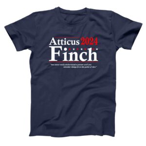 atticus finch 2024 election unisex womens shirt medium navy