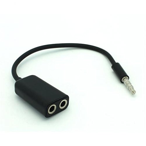 Headphones Splitter 3.5mm Earphone Adapter Dual Headset Port Audio Jack Adaptor Compatible with LG Prime 2