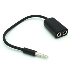 Headphones Splitter 3.5mm Earphone Adapter Dual Headset Port Audio Jack Adaptor Compatible with LG Prime 2