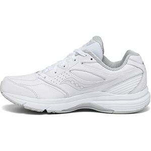 saucony womens integrity wlk 3 walking shoes, white, 7 us