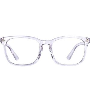 maxjuli blue light blocking glasses,computer reading/gaming/tv/phones glasses for women men(transparent)