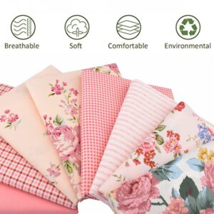 Hanjunzhao Cotton Quilting Fabric Fat Quarter Bundles 18 x 22 inch for Sewing Crafting