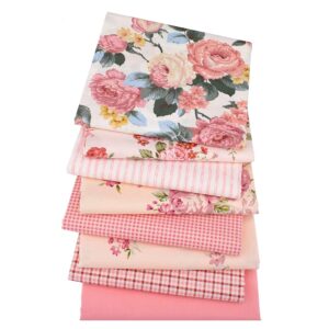 Hanjunzhao Cotton Quilting Fabric Fat Quarter Bundles 18 x 22 inch for Sewing Crafting