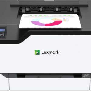 Lexmark C3326dw Color Laser Printer with Wireless Capabilities, Standard Two-Sided Printing, Two Line LCD Screen with Full-Spectrum Security and Prints Up to 26 ppm (40N9010) (Renewed)