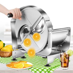 newtry commercial vegetable slicer manual potato slicing machine fruit cutter onion slicer 0-15/32 inch stainless steel