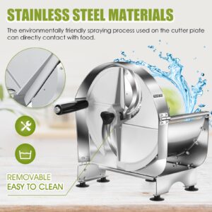 NEWTRY Commercial Vegetable Slicer Manual Potato Slicing Machine Fruit Cutter Onion Slicer 0-15/32 inch Stainless Steel