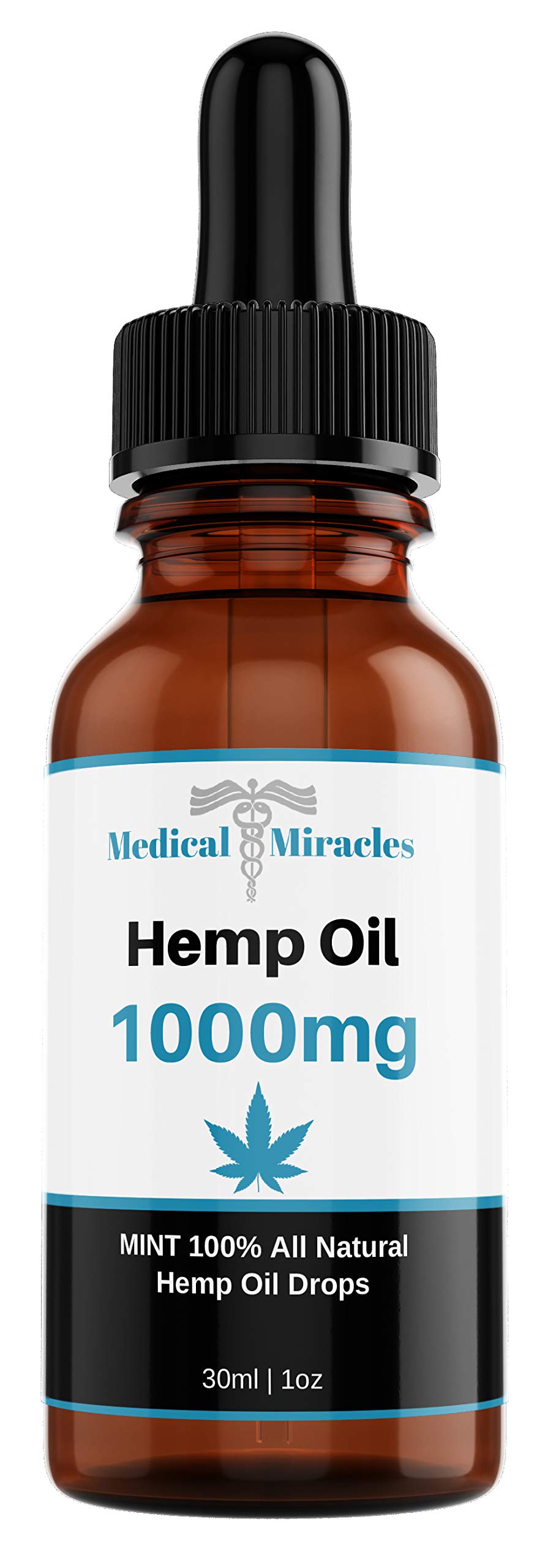 Medical Miracles Hemp Oil - Relief, Quick Healing, Maximum Strength, 100% Natural Tincture May Relieve Muscle, Joint, Knee, Nerve | Fast Acting, Extreme Power (1000mg Hemp Oil)