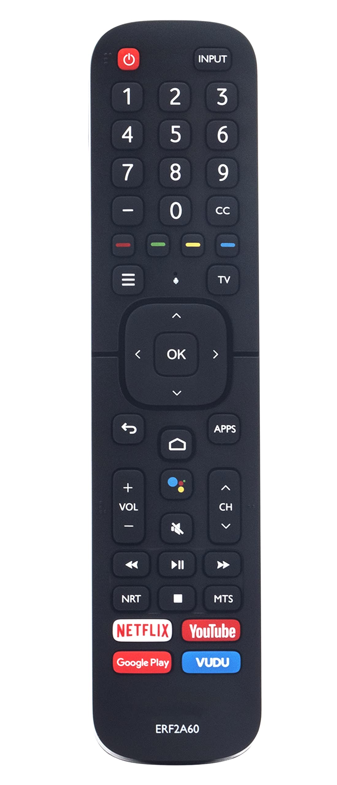 ERF2A60 Replaced Voice Remote fit for Hisense Smart 4K TV 65H9F 55H9F 55H8F 65H8F 50H8F 43H6570F 50H6570F 55H6570F 65H6570 55H9020F 55H9030F 55H9040F 55H9050F 55H9070F 55H9F1 65H9F1 65H9020F