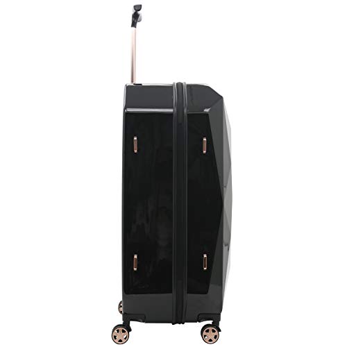 kensie Women's Gemstone Luggage, Black, 2 Piece Set (28"/20")