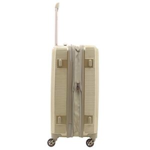 kensie Women's Dawn Hardside Spinner Luggage, Pale Gold, 3-Piece Set (20/24/28)