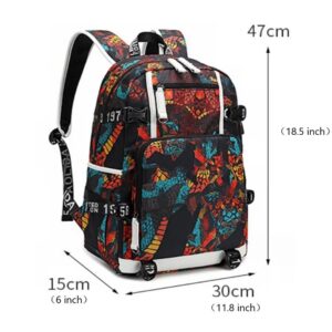 Basketball Player Star J-ordan Multifunction Backpack Travel Daypacks Fans Laptop Bag For Men Wome (Style 9)