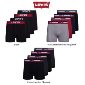 Levi's Mens Boxer Briefs Cotton Stretch Underwear For Men 4 Pack