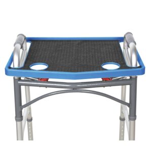 Support Plus Walker Tray Table - Mobility Table Tray for Walker, Non Slip Walker Tray Mat, Walker Accessories Mat, Cup Holder for Walker (21"x16") - Royal Blue