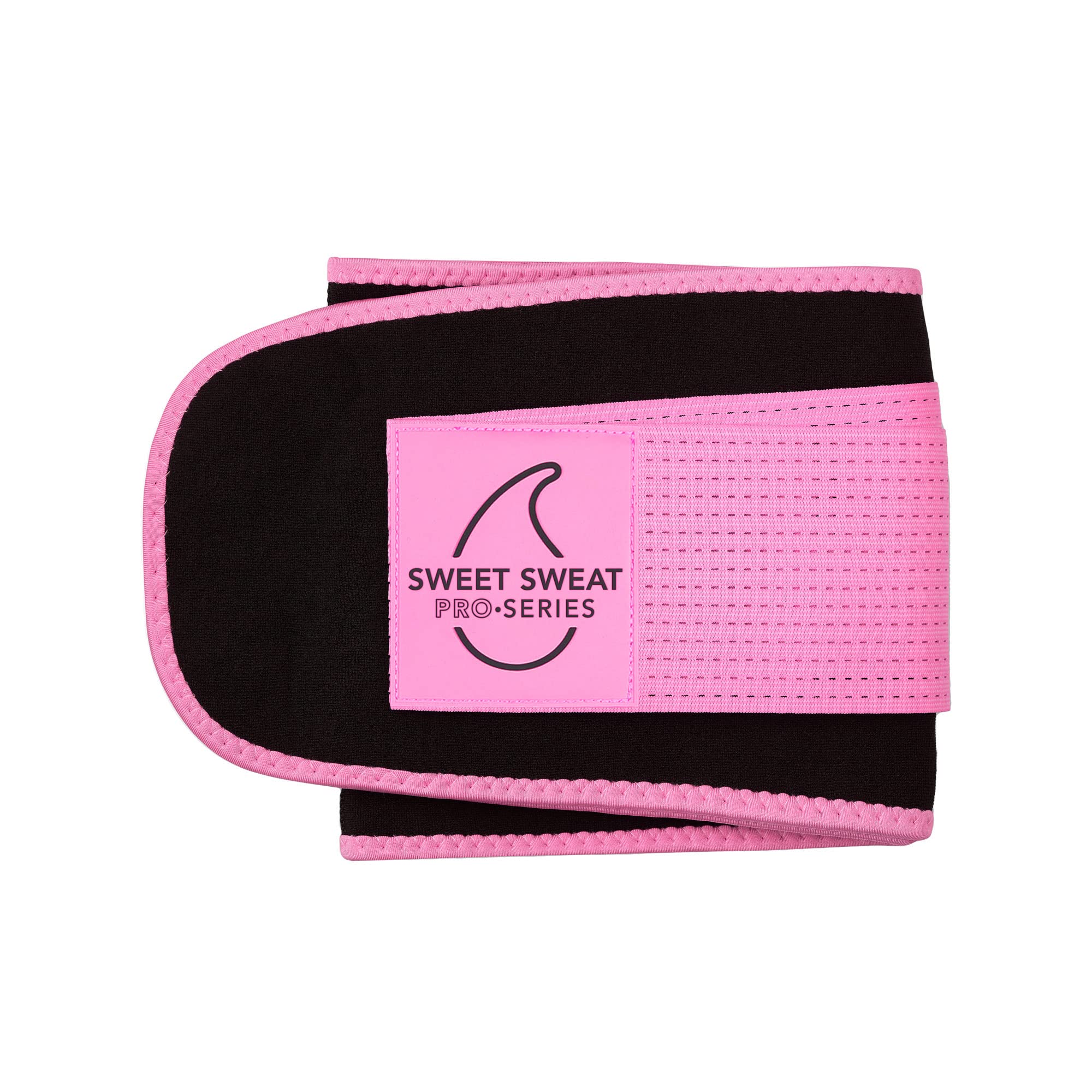 Sports Research Sweet Sweat 'Pro-Series' Waist Trimmer with Adjustable Velcro Straps for a Tighter Fit (Pink, XS-S)