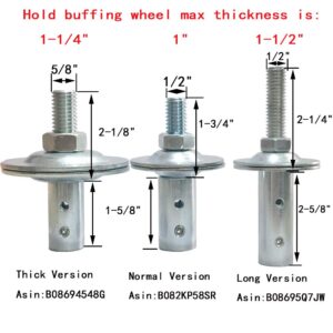 BLSGBUIDING Shaft Arbor Extension 1/2" and 5/8"/ Motor Arbor Threaded Shaft Adapter for Buffing Grinding Wheels/Fit for Bench Grinder - Right 1 Pack