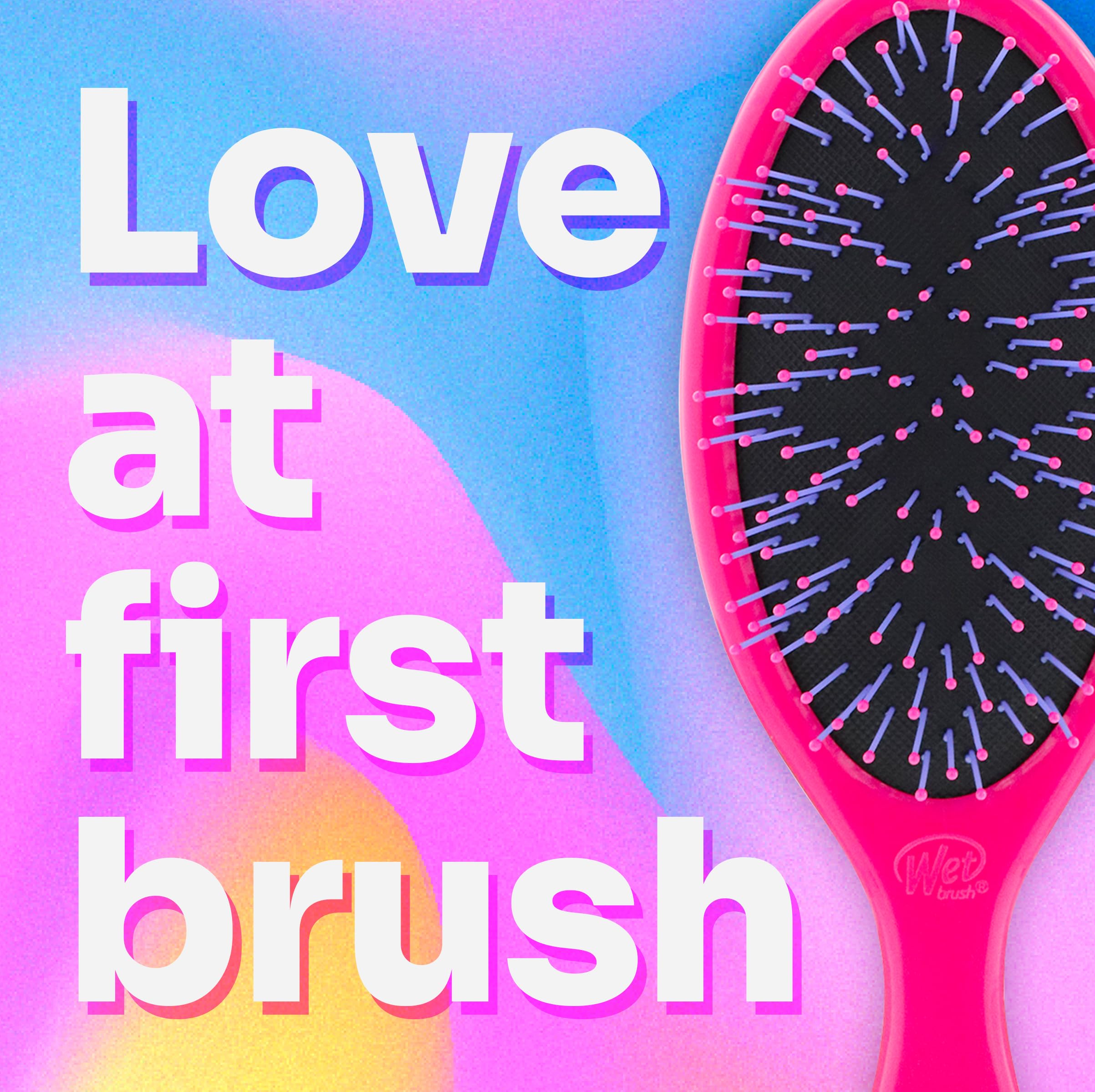 Wet Brush Thick Hair Detangling Brush, Pink - Ultra-Soft IntelliFlex Bristles Glide Through Tangles With Ease - Pain-Free Detangler for All Hair Types, Wet & Dry Hair