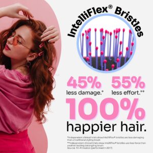 Wet Brush Thick Hair Detangling Brush, Pink - Ultra-Soft IntelliFlex Bristles Glide Through Tangles With Ease - Pain-Free Detangler for All Hair Types, Wet & Dry Hair