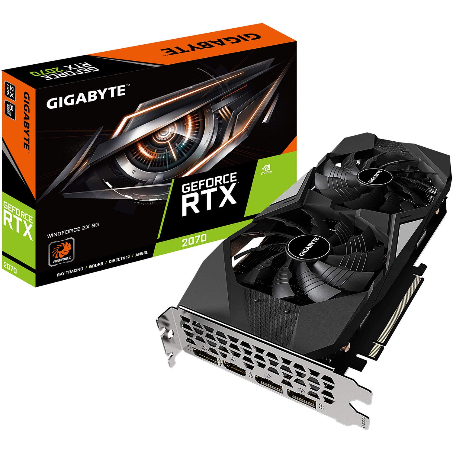 Gigabyte GeForce RTX 2070 WindForce 8 GB GDDR6 Graphics Card